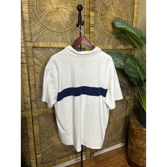 Polo Ralph Lauren Men's Vintage Velour Short Sleeve Polo Shirt White Size XXL - Picture 7 of 7